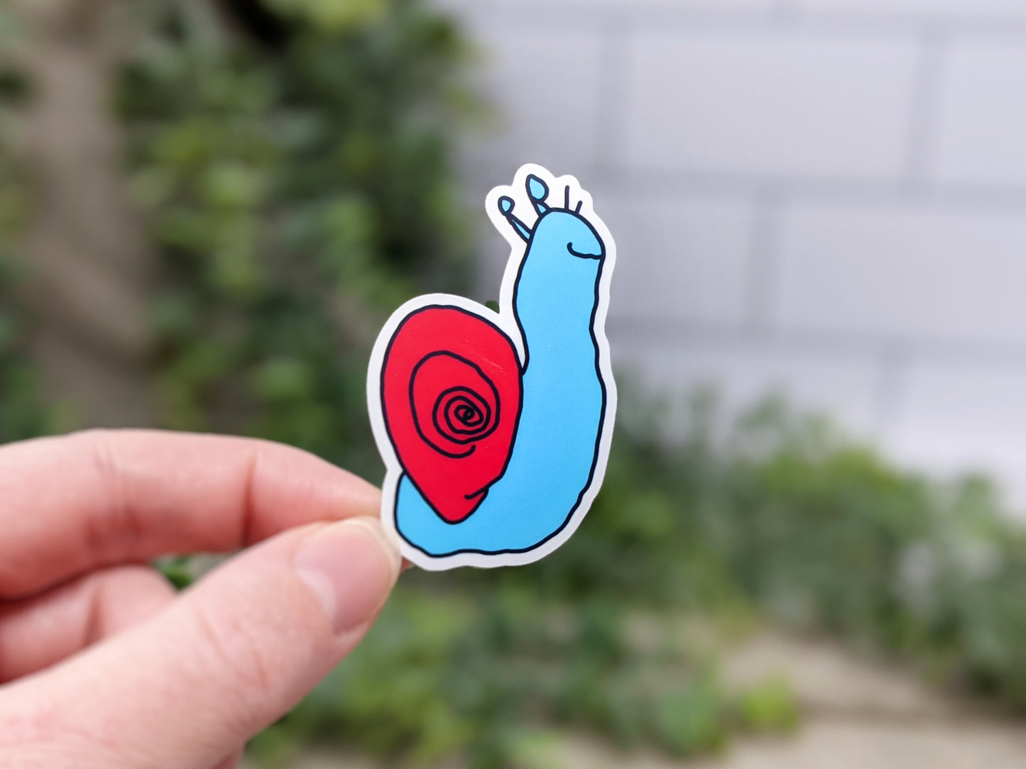 Snail Kid Drawing Vinyl Sticker