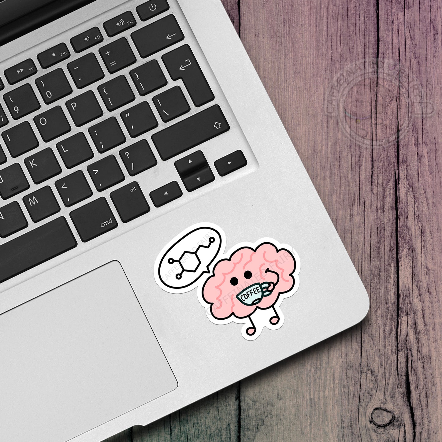 ADHD Coffee Brain Vinyl Sticker