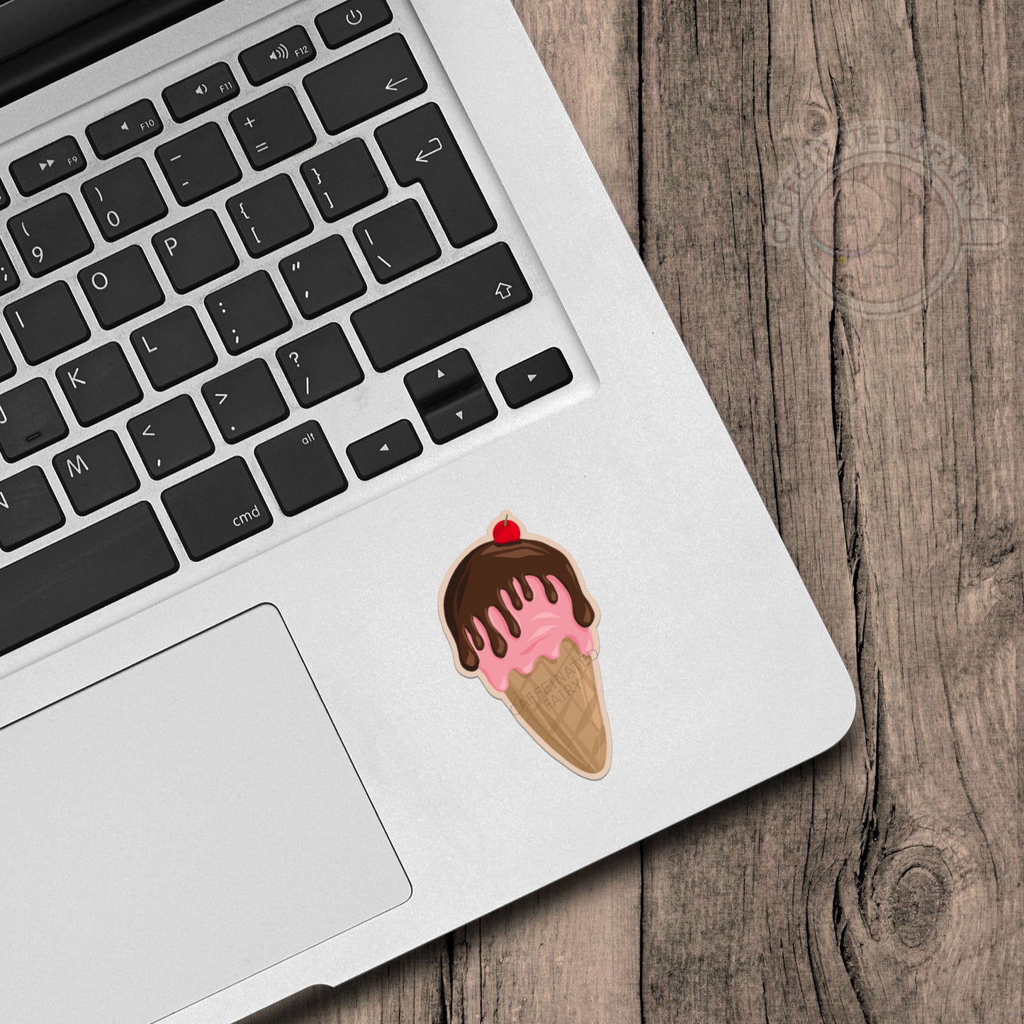 Ice Cream Cone Sundae Vinyl Sticker