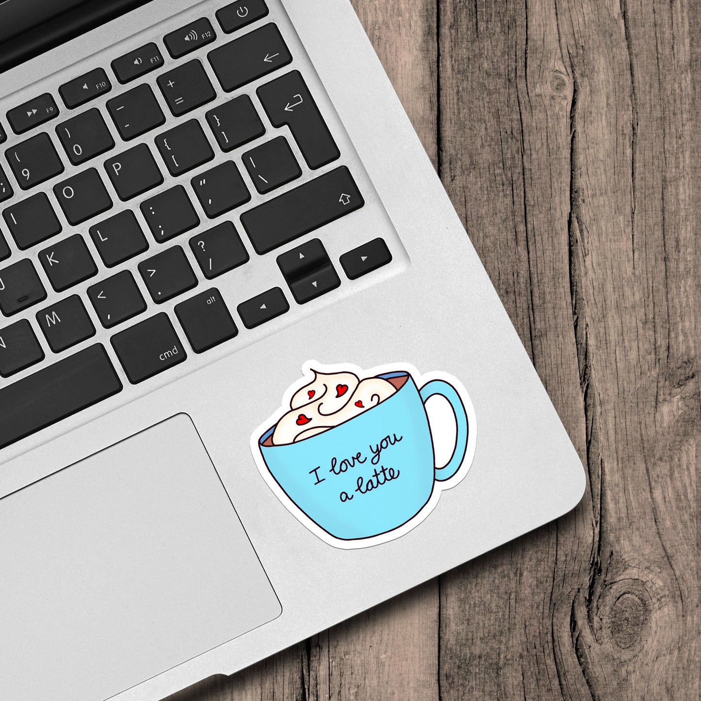 I Love You a Latte Vinyl Sticker