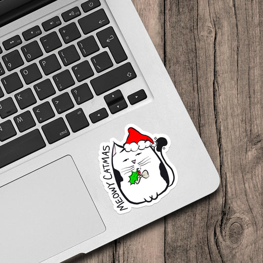 Meowy Catmas Vinyl Sticker