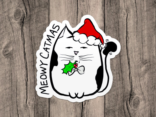 Meowy Catmas Vinyl Sticker