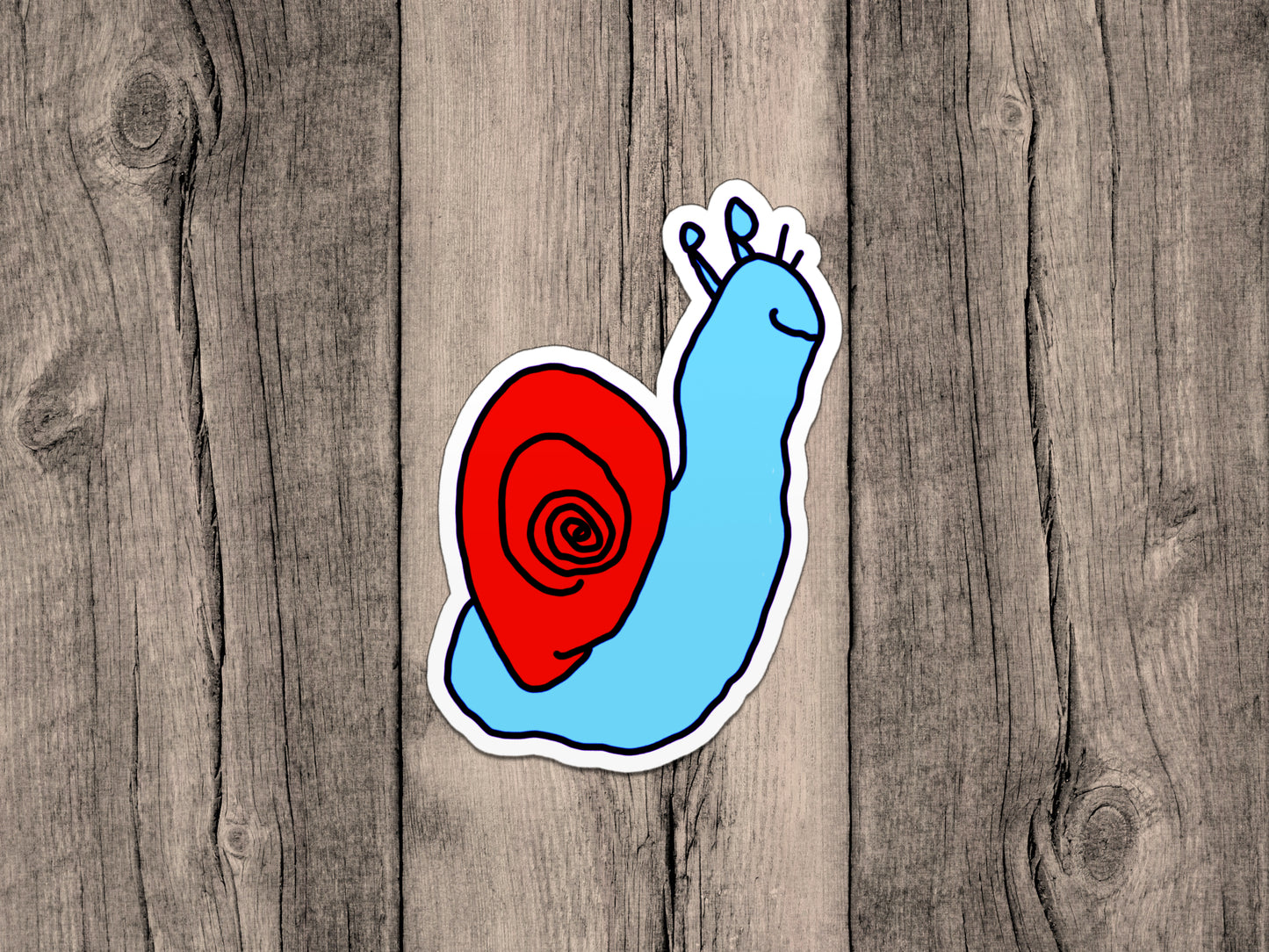 Snail Kid Drawing Vinyl Sticker
