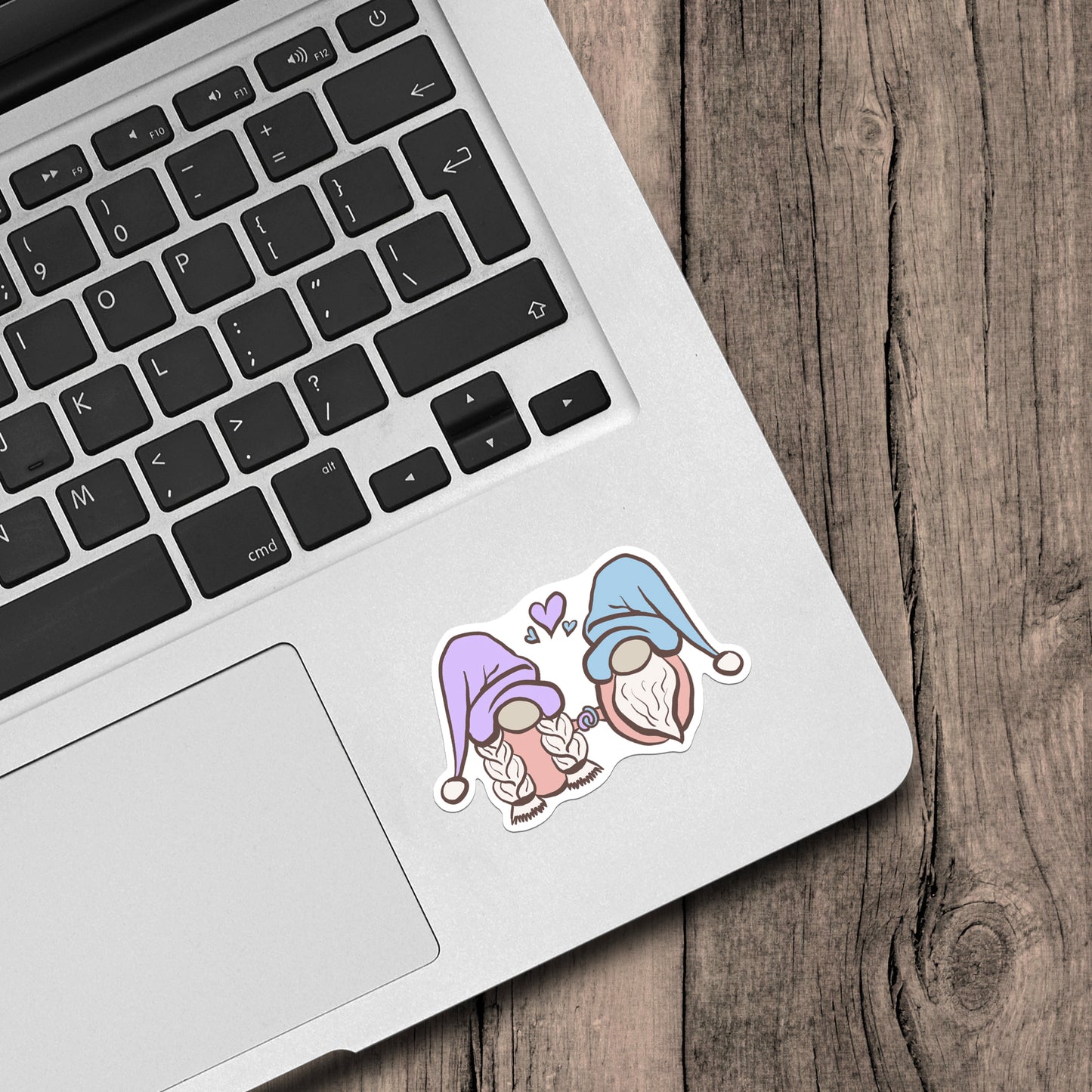 Gnome Couple in Love Vinyl Sticker