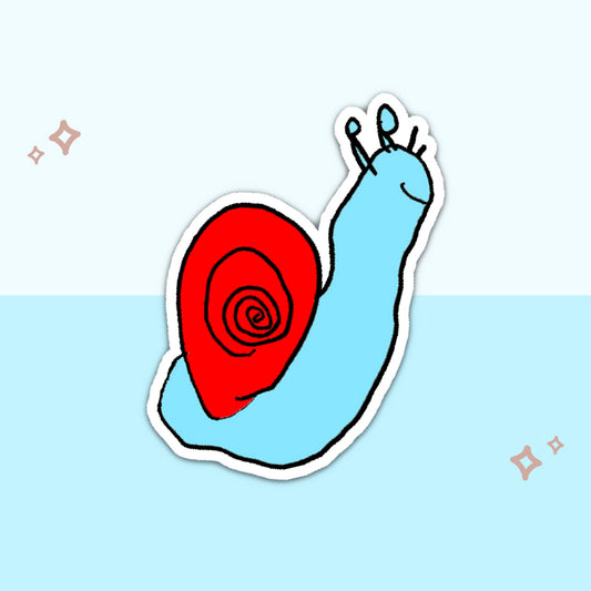 Snail Kid Drawing Vinyl Sticker