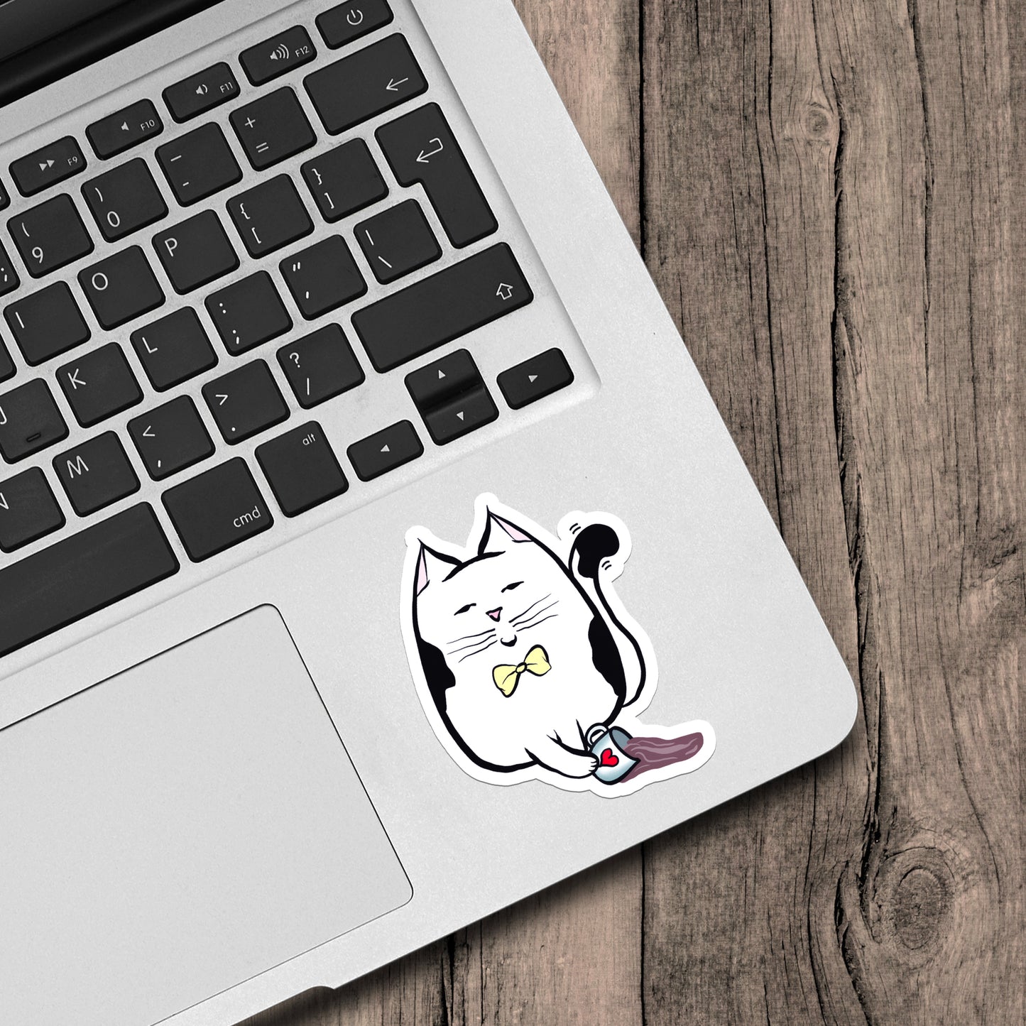 Spill Coffee Cat Vinyl Sticker